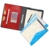 Binder Clipboard Storage Folder, Organizer Padfolio Ring Binder with Document Bag, Writing Portfolio File Folder Case with 2-Ring Binder