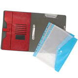 Binder Clipboard Storage Folder, Organizer Padfolio Ring Binder with Document Bag, Writing Portfolio File Folder Case with 2-Ring Binder