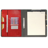 Binder Clipboard Storage Folder, Organizer Padfolio Ring Binder with Document Bag, Writing Portfolio File Folder Case with 2-Ring Binder