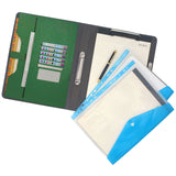 Binder Clipboard Storage Folder, Organizer Padfolio Ring Binder with Document Bag, Writing Portfolio File Folder Case with 2-Ring Binder
