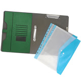 Binder Clipboard Storage Folder, Organizer Padfolio Ring Binder with Document Bag, Writing Portfolio File Folder Case with 2-Ring Binder