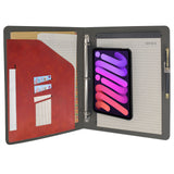 iPad Binder Portfolio Case with Clipboard Folio Cover, 3-Ring Binder Padfolio Organizer Folder with Removable Tablet Holder for iPad mini / iPad Air/ iPad Pro