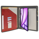 iPad Binder Portfolio Case with Clipboard Folio Cover, 3-Ring Binder Padfolio Organizer Folder with Removable Tablet Holder for iPad mini / iPad Air/ iPad Pro