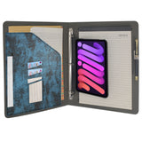 iPad Binder Portfolio Case with Clipboard Folio Cover, 3-Ring Binder Padfolio Organizer Folder with Removable Tablet Holder for iPad mini / iPad Air/ iPad Pro