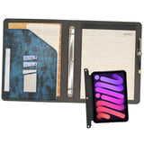 iPad Binder Portfolio Case with Clipboard Folio Cover, 3-Ring Binder Padfolio Organizer Folder with Removable Tablet Holder for iPad mini / iPad Air/ iPad Pro