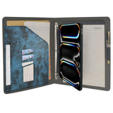 iPad Binder Portfolio Case with Clipboard Folio Cover, 3-Ring Binder Padfolio Organizer Folder with Removable Tablet Holder for iPad mini / iPad Air/ iPad Pro