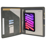 iPad Binder Portfolio Case with Clipboard Folio Cover, 3-Ring Binder Padfolio Organizer Folder with Removable Tablet Holder for iPad mini / iPad Air/ iPad Pro