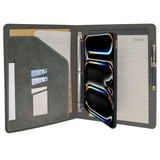 iPad Binder Portfolio Case with Clipboard Folio Cover, 3-Ring Binder Padfolio Organizer Folder with Removable Tablet Holder for iPad mini / iPad Air/ iPad Pro