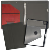 iPad Organizer Portfolio Case with Clipboard, 3-Ring Binder Padfolio File Folder with Rotating Cover Case for iPad Air / iPad Pro