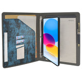 iPad Binder Portfolio Case with Clipboard Folio Cover, 3-Ring Binder Padfolio Organizer Folder with Removable Tablet Holder for iPad mini / iPad Air/ iPad Pro