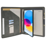 iPad Binder Portfolio Case with Clipboard Folio Cover, 3-Ring Binder Padfolio Organizer Folder with Removable Tablet Holder for iPad mini / iPad Air/ iPad Pro