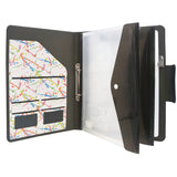 2-Ring Binder Whiteboard Padfolio with Expanded Document Bag, Padfolio Ring Binder Business Organizer Portfolio Case