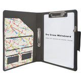 2-Ring Binder Whiteboard Padfolio with Expanded Document Bag, Padfolio Ring Binder Business Organizer Portfolio Case