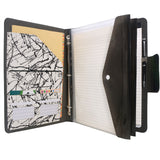 3-Ring Binder Whiteboard Padfolio with Expanded Document Bag, Padfolio Ring Binder Business Organizer Portfolio Case