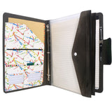 3-Ring Binder Whiteboard Padfolio with Expanded Document Bag, Padfolio Ring Binder Business Organizer Portfolio Case