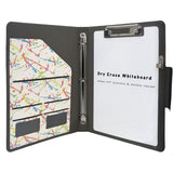 3-Ring Binder Whiteboard Padfolio with Expanded Document Bag, Padfolio Ring Binder Business Organizer Portfolio Case