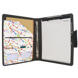 3-Ring Binder Whiteboard Padfolio with Expanded Document Bag, Padfolio Ring Binder Business Organizer Portfolio Case