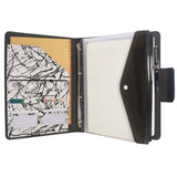 4-Ring Binder Whiteboard Padfolio with Expanded Document Bag, Padfolio Ring Binder Business Organizer Portfolio Case