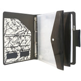 4-Ring Binder Whiteboard Padfolio with Expanded Document Bag, Padfolio Ring Binder Business Organizer Portfolio Case