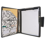4-Ring Binder Whiteboard Padfolio with Expanded Document Bag, Padfolio Ring Binder Business Organizer Portfolio Case