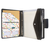 4-Ring Binder Whiteboard Padfolio with Expanded Document Bag, Padfolio Ring Binder Business Organizer Portfolio Case