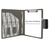 Pixel Style Portfolio Whiteboard Padfolio with Expanded Document Bag, 3-Ring Binder Business Organizer Portfolio Case