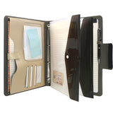 Binder Organizer Portfolio Case, 4-Ring Binder Padfolio with Whiteboard Clipboard and Expanded Document Bag, Padfolio Ring Binder Business Organizer Folder Case