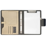 Binder Organizer Portfolio Case, 4-Ring Binder Padfolio with Whiteboard Clipboard and Expanded Document Bag, Padfolio Ring Binder Business Organizer Folder Case