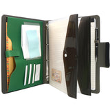 Binder Organizer Portfolio Case, 4-Ring Binder Padfolio with Whiteboard Clipboard and Expanded Document Bag, Padfolio Ring Binder Business Organizer Folder Case