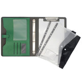 Binder Organizer Portfolio Case, 4-Ring Binder Padfolio with Whiteboard Clipboard and Expanded Document Bag, Padfolio Ring Binder Business Organizer Folder Case