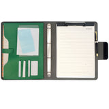 Binder Organizer Portfolio Case, 4-Ring Binder Padfolio with Whiteboard Clipboard and Expanded Document Bag, Padfolio Ring Binder Business Organizer Folder Case