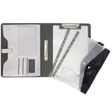 Binder Organizer Portfolio Case, 2-Ring Binder Padfolio with Whiteboard Clipboard and Expanded Document Bag, Padfolio Ring Binder Business Organizer Folder Case
