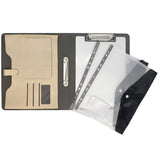 Binder Organizer Portfolio Case, 2-Ring Binder Padfolio with Whiteboard Clipboard and Expanded Document Bag, Padfolio Ring Binder Business Organizer Folder Case
