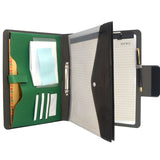 Binder Organizer Portfolio Case, 2-Ring Binder Padfolio with Whiteboard Clipboard and Expanded Document Bag, Padfolio Ring Binder Business Organizer Folder Case