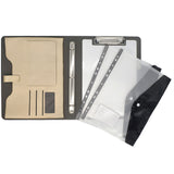 Binder Organizer Portfolio Case, 3-Ring Binder Padfolio with Whiteboard Clipboard and Expanded Document Bag, Padfolio Ring Binder Business Organizer Folder Case