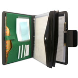 Binder Organizer Portfolio Case, 3-Ring Binder Padfolio with Whiteboard Clipboard and Expanded Document Bag, Padfolio Ring Binder Business Organizer Folder Case