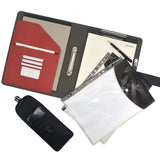Ring Binder Padfolio with Phone Pocket, Organizer Portfolio Case with 2-Ring Binder, Clipboard Padfolio Folder Case with Expanded Document Bag