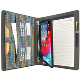 Tablet Organizer Padfolio Case with 3-Ring Binder, Binder Portfolio with Removable Tablet Holder for iPad Air/ iPad Pro 11"/ iPad Pro 12.9"