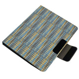 2 Ring Binder Pixel Pattern Design PU Leather Portfolio Case with Dry Erase Surface, Business Portfolio File Folder Organizer Portfolio Case