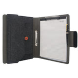 2 Ring Binder Pixel Pattern Design PU Leather Portfolio Case with Dry Erase Surface, Business Portfolio File Folder Organizer Portfolio Case