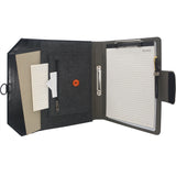 2 Ring Binder Pixel Pattern Design PU Leather Portfolio Case with Dry Erase Surface, Business Portfolio File Folder Organizer Portfolio Case