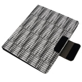 2 Ring Binder Pixel Pattern Design PU Leather Portfolio Case with Dry Erase Surface, Business Portfolio File Folder Organizer Portfolio Case