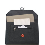 3 Ring Binder Pixel Pattern Design PU Leather Portfolio Case with Dry Erase Surface, Business Portfolio File Folder Organizer Portfolio Case