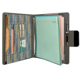 Pixel Pattern Design Padfolio Ring Binder Clipboard Case with Color File Folders, 3 Ring Binder Portfolio File Holder Case with Clipboard