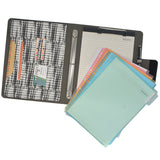 Pixel Pattern Design Padfolio Ring Binder Clipboard Case with Color File Folders, 3 Ring Binder Portfolio File Holder Case with Clipboard