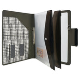 Pixel Style Portfolio Whiteboard Padfolio with Expanded Document Bag, 2-Ring Binder Business Organizer Portfolio Case
