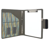 Pixel Style Portfolio Whiteboard Padfolio with Expanded Document Bag, 4-Ring Binder Business Organizer Portfolio Case