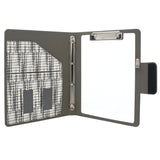 Pixel Style Portfolio Whiteboard Padfolio with Expanded Document Bag, 4-Ring Binder Business Organizer Portfolio Case