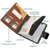 2-Ring Binder Padfolio with Whiteboard Clipboard and Expanded Document Bag, Padfolio Ring Binder Business Organizer Portfolio Case