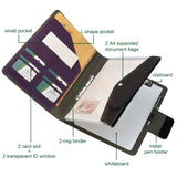2-Ring Binder Padfolio with Whiteboard Clipboard and Expanded Document Bag, Padfolio Ring Binder Business Organizer Portfolio Case